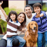 Hispanic family and dog - Free pet food and supplies
