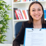 Woman holding her resume - How to create an effective resume